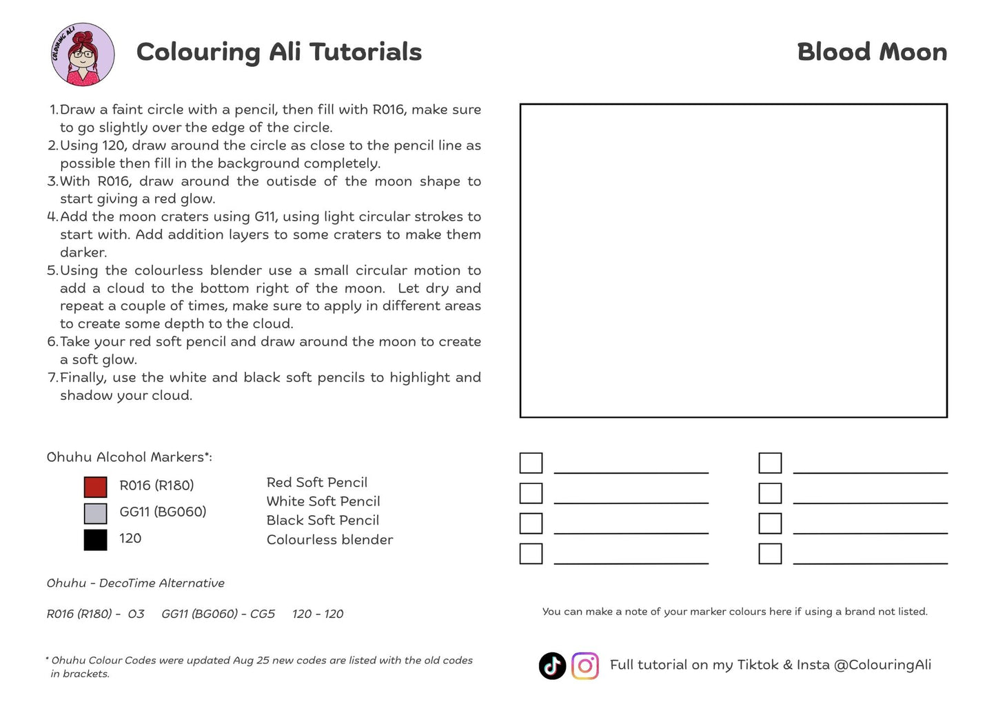 Blood Moon Tutorial Practice Sheet